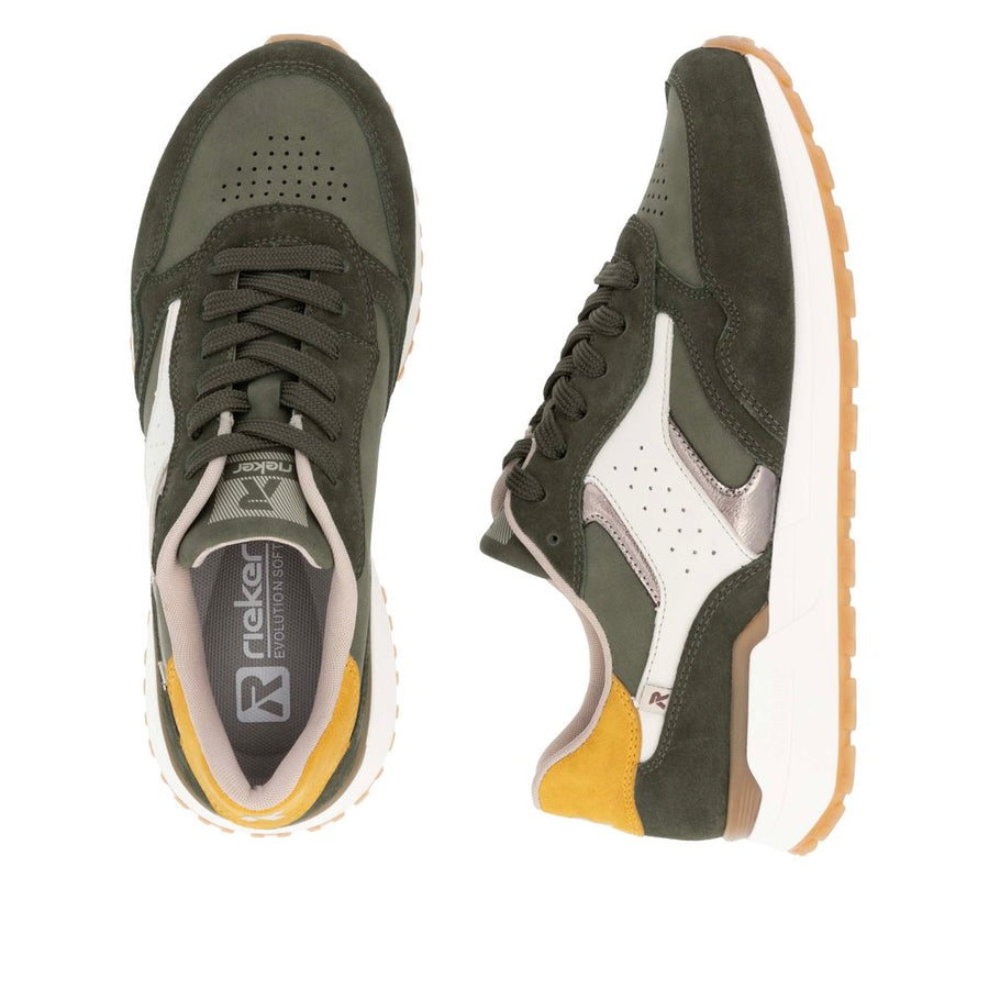 Rieker - W0607-54 - Khaki Moor Offwhite - Trainers