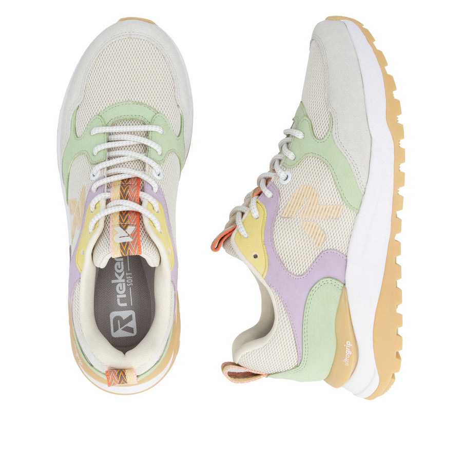 Rieker - W2506-60 - Offwhite/Crema/Lightmint/Weizen - Shoes