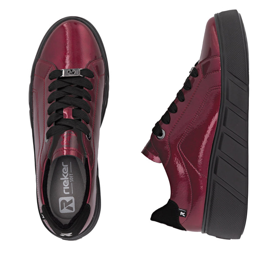 Rieker - W2601-35 - Cherry/Schwarz  - Shoes