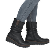 Rieker - Prisca - X9155-00 - Schwarz/Kastanie - Boots