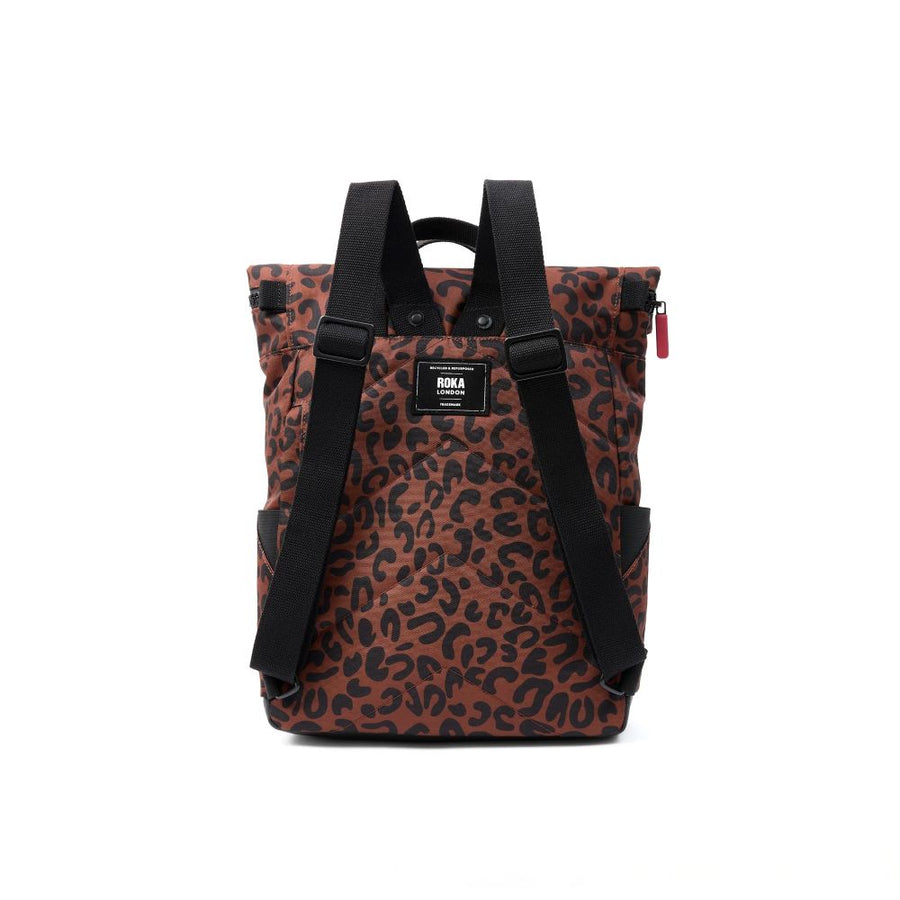 Roka - Canfield B Leopard Print Medium Recycled Canvas - Bags