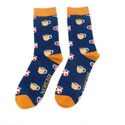 Miss Sparrow - Mr Heron Coffee shop Socks - MH225Navy - Socks