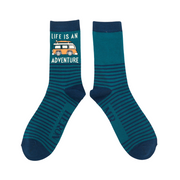 Miss Sparrow - Men's Adventure Van Socks - Teal - Socks