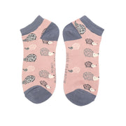 Miss Sparrow - Hedgehogs Trainer Socks - Dusky Pink - Socks