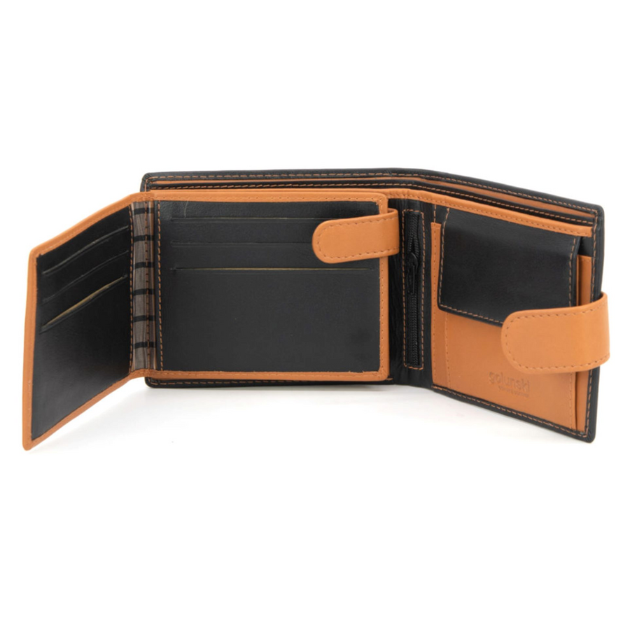 Golunski - Zen65 Gents N.Case - ZEN65-BT - Black/Tan - Purses and Wallets