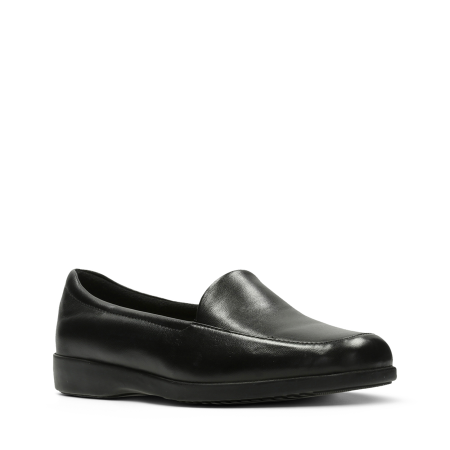 Clarks - Georgia - Black Leather - Shoes