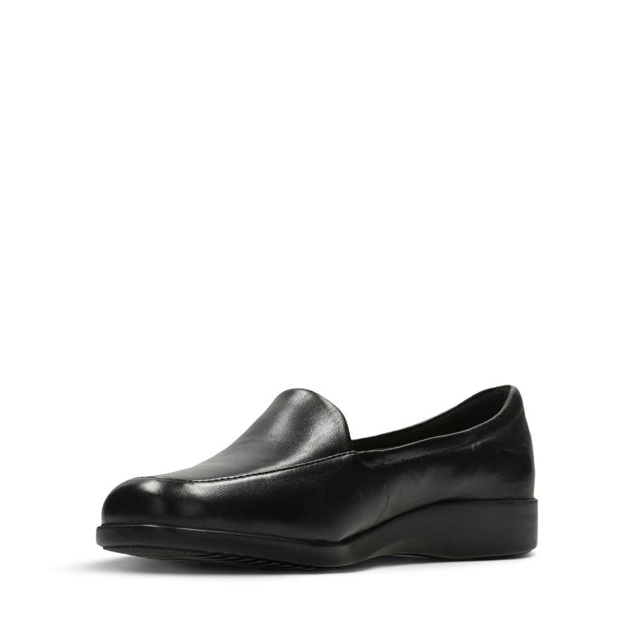 Clarks - Georgia - Black Leather - Shoes