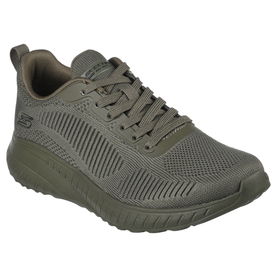 Skechers Bobs Squad Chaos Olive Trainers