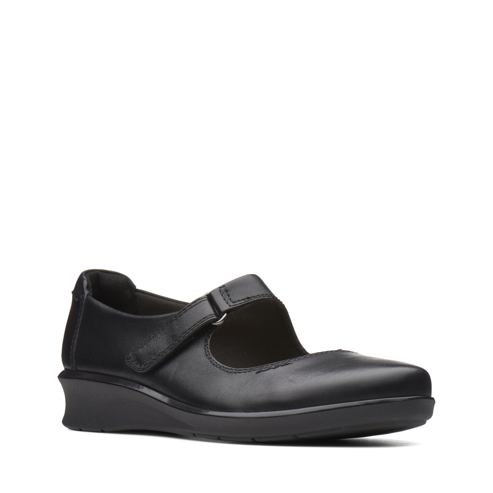 Clarks - Hope Henley - Black Leather - Shoes