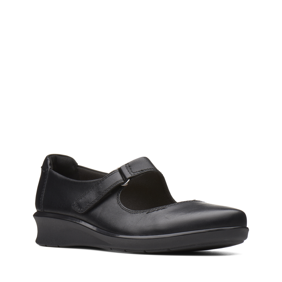 Clarks - Hope Henley - Black Leather - Shoes