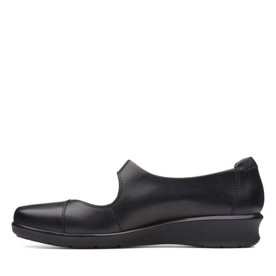 Clarks - Hope Henley - Black Leather - Shoes