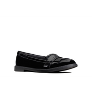Clarks - Scala Bright Y - Black Pat - School Shoes