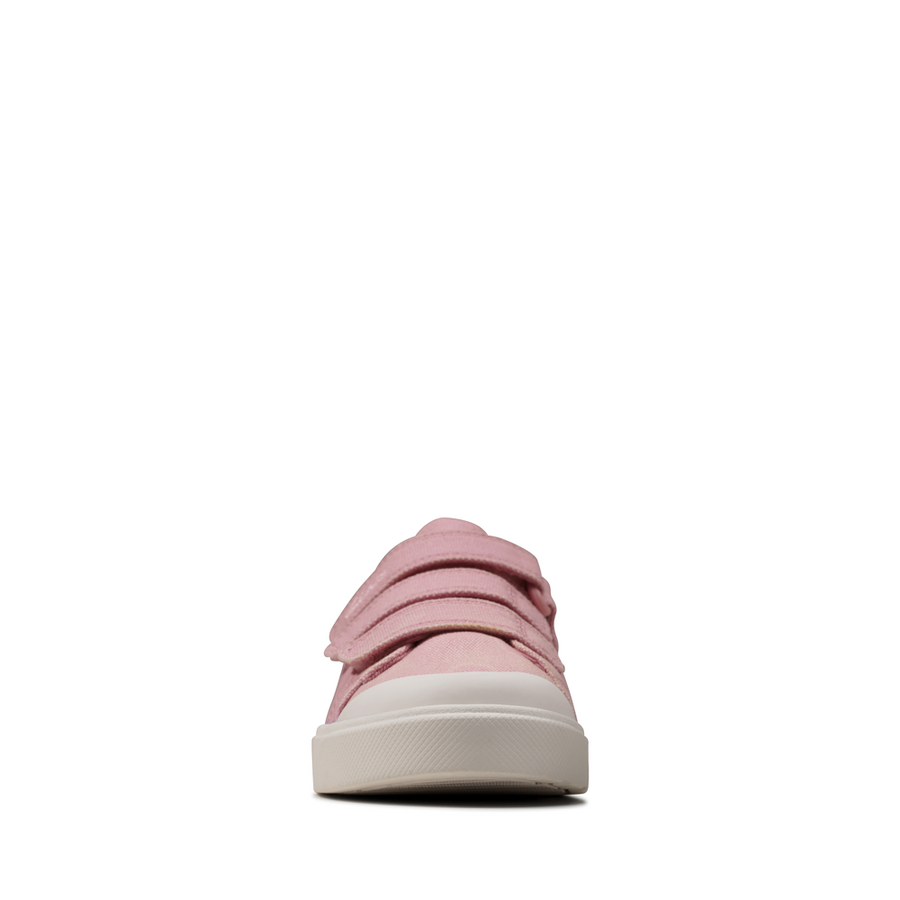 Clarks - City Vibe K - Pink Canvas - Canvas Shoes