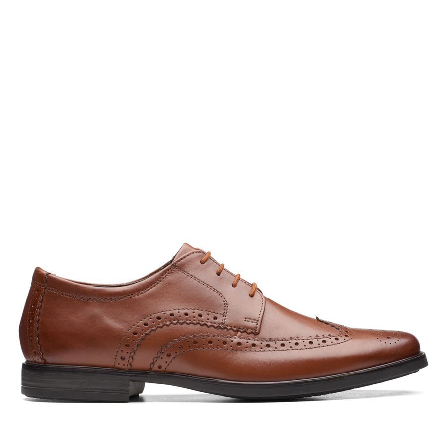 Clarks - Howard Wing - Dark Tan Leather - Shoes