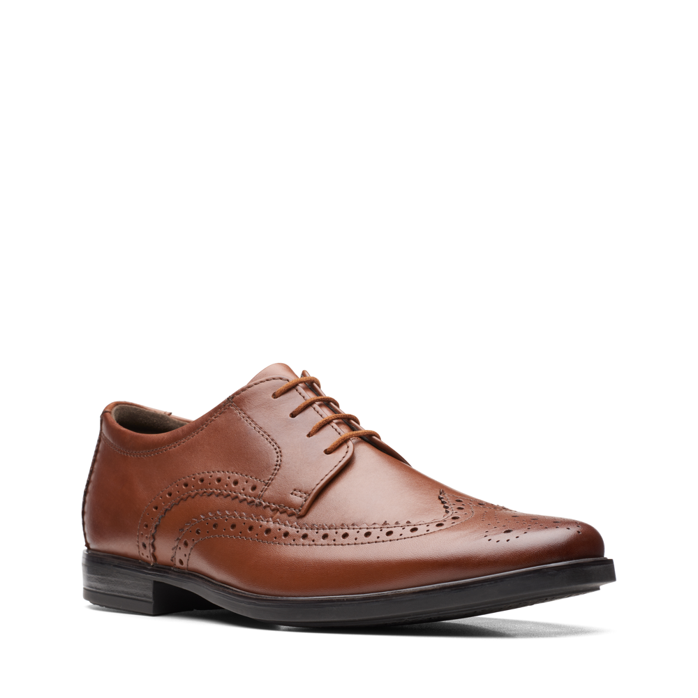 Clarks - Howard Wing - Dark Tan Leather - Shoes