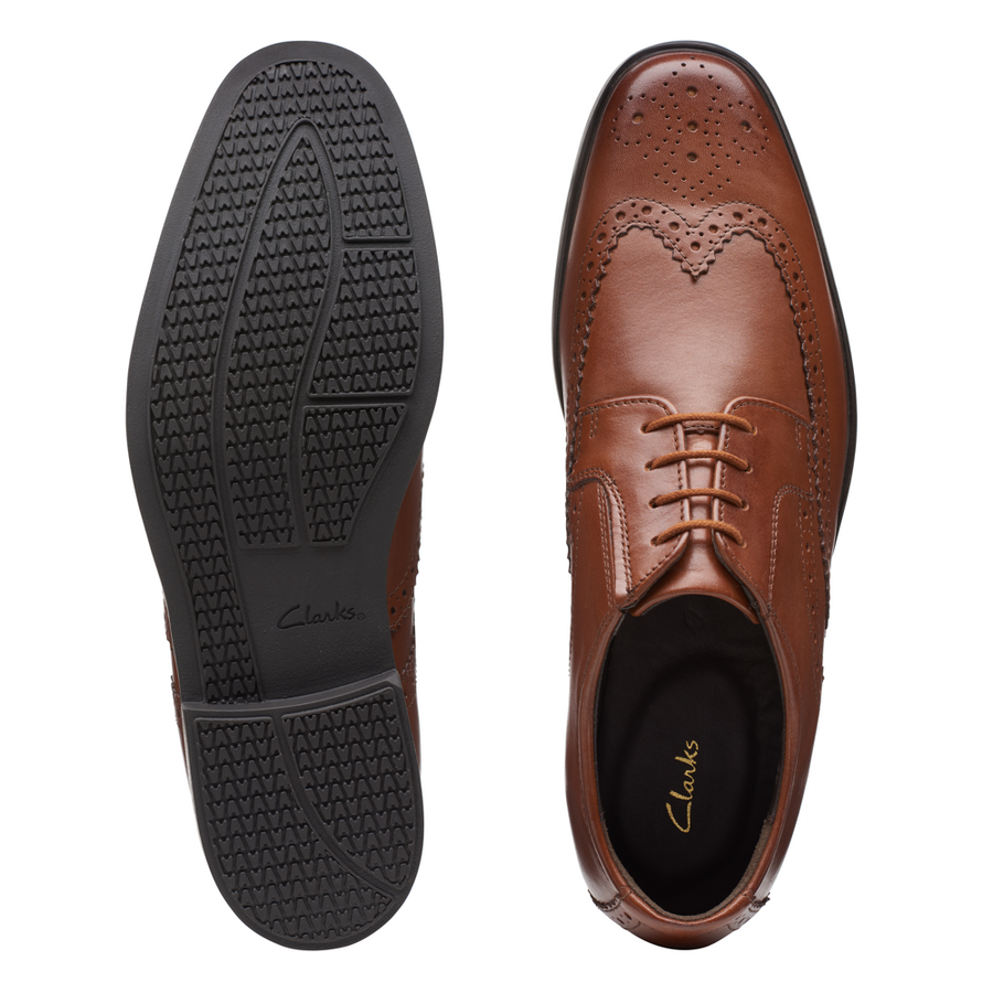 Clarks - Howard Wing - Dark Tan Leather - Shoes