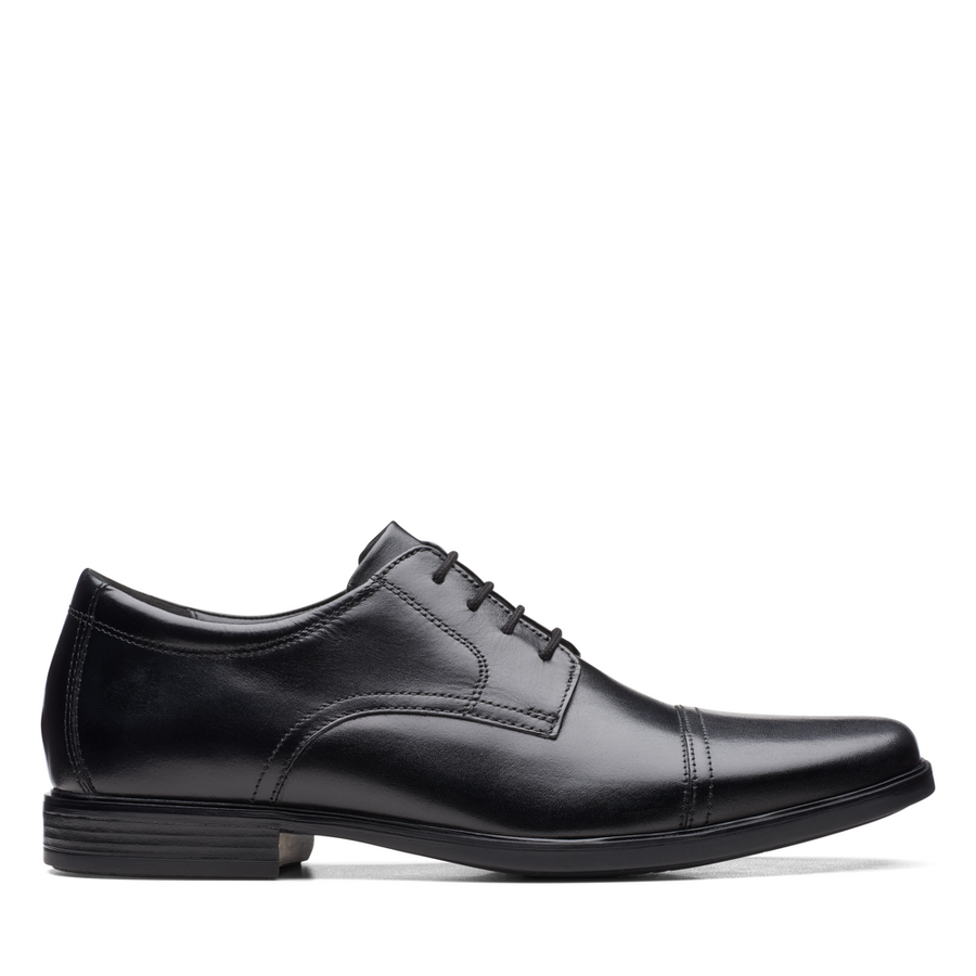 Clarks - Howard Cap - Black Leather - Shoes