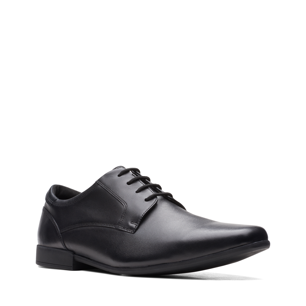 Clarks - Sidton Lace - Black Leather - Shoes