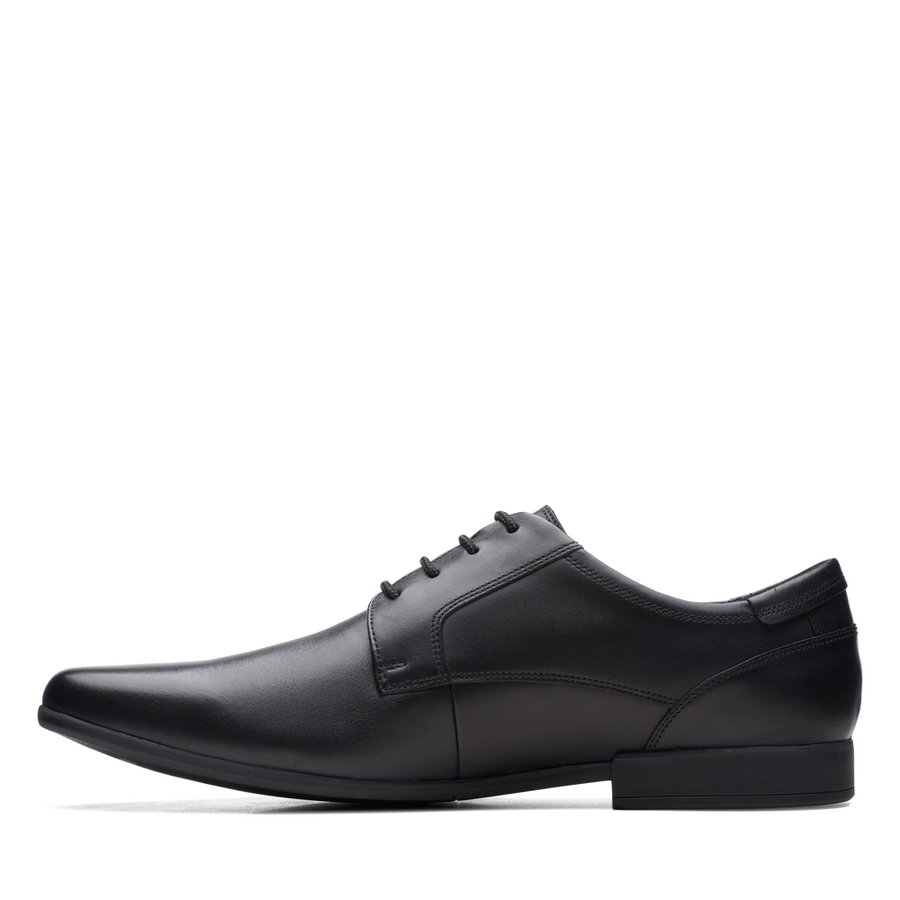 Clarks - Sidton Lace - Black Leather - Shoes