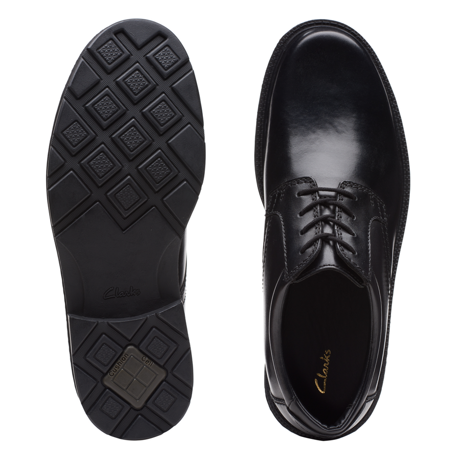 Clarks - Kerton Lace - Black Leather - Shoes