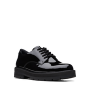 Clarks - Prague Lace Y. - Black Pat - School Shoes