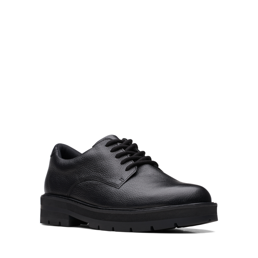 Clarks - Prague Lace Y. - Black Leather - School Shoes – Gibbs Shoes