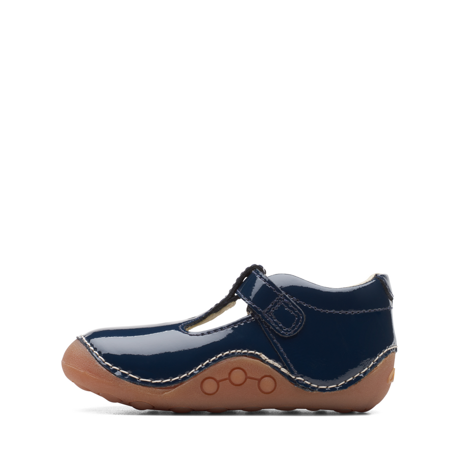 Clarks - Tiny Beat T. - Navy Patent - Shoes