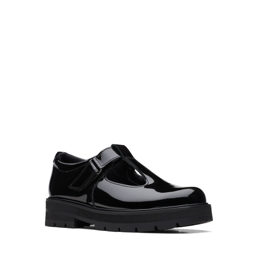 Clarks - PragueBrill O. - Black Pat - School Shoes