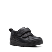 Clarks - Palmer Mist K - Black Leather - School Shoes