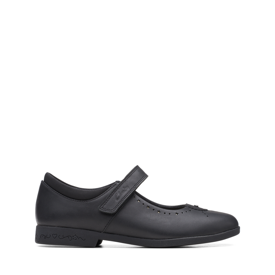 Clarks - MagicStepBarO. - Black Leather - School Shoes