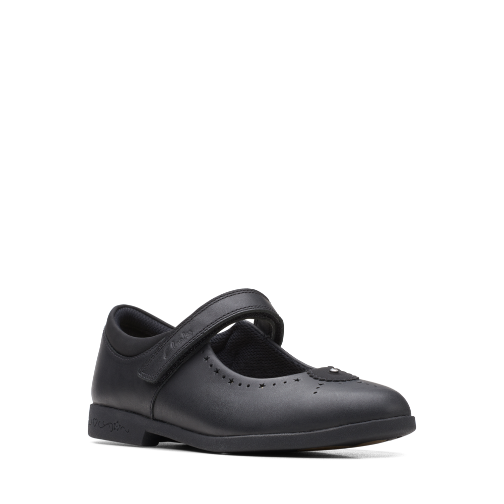 Clarks - MagicStepBarO. - Black Leather - School Shoes