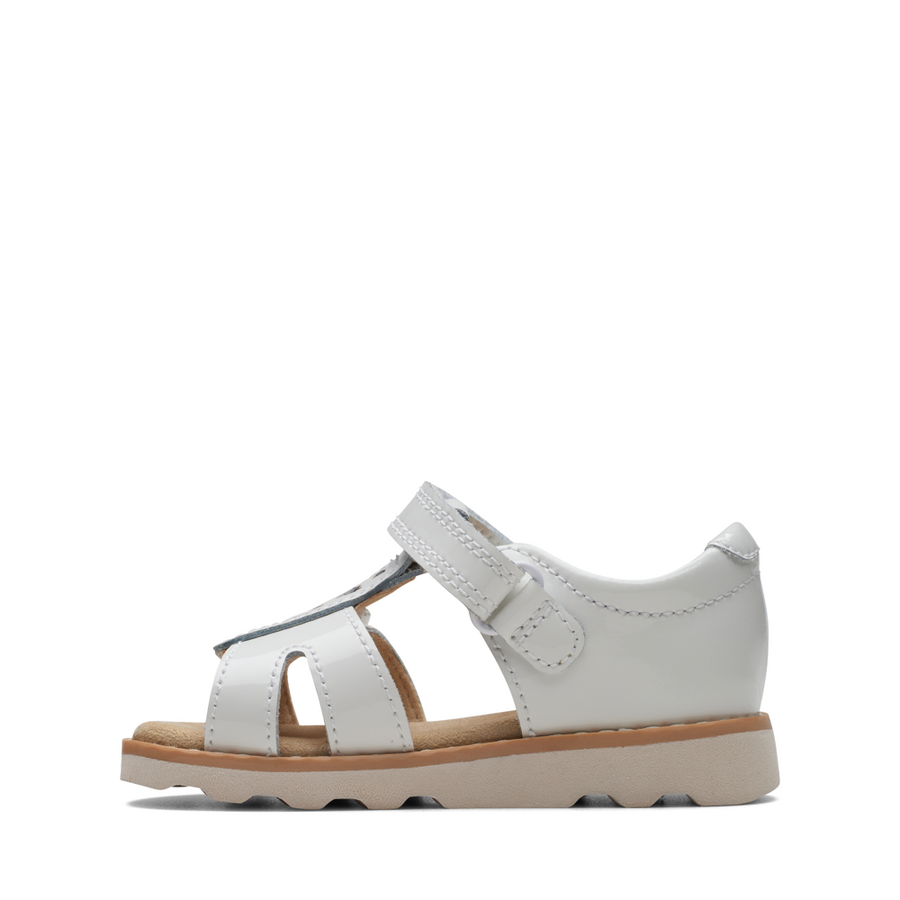 Clarks - Crown Beat T. - White Patent - Sandals