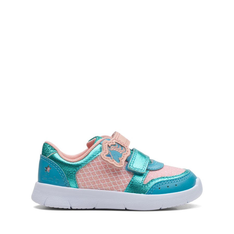 Clarks pink outlet trainers