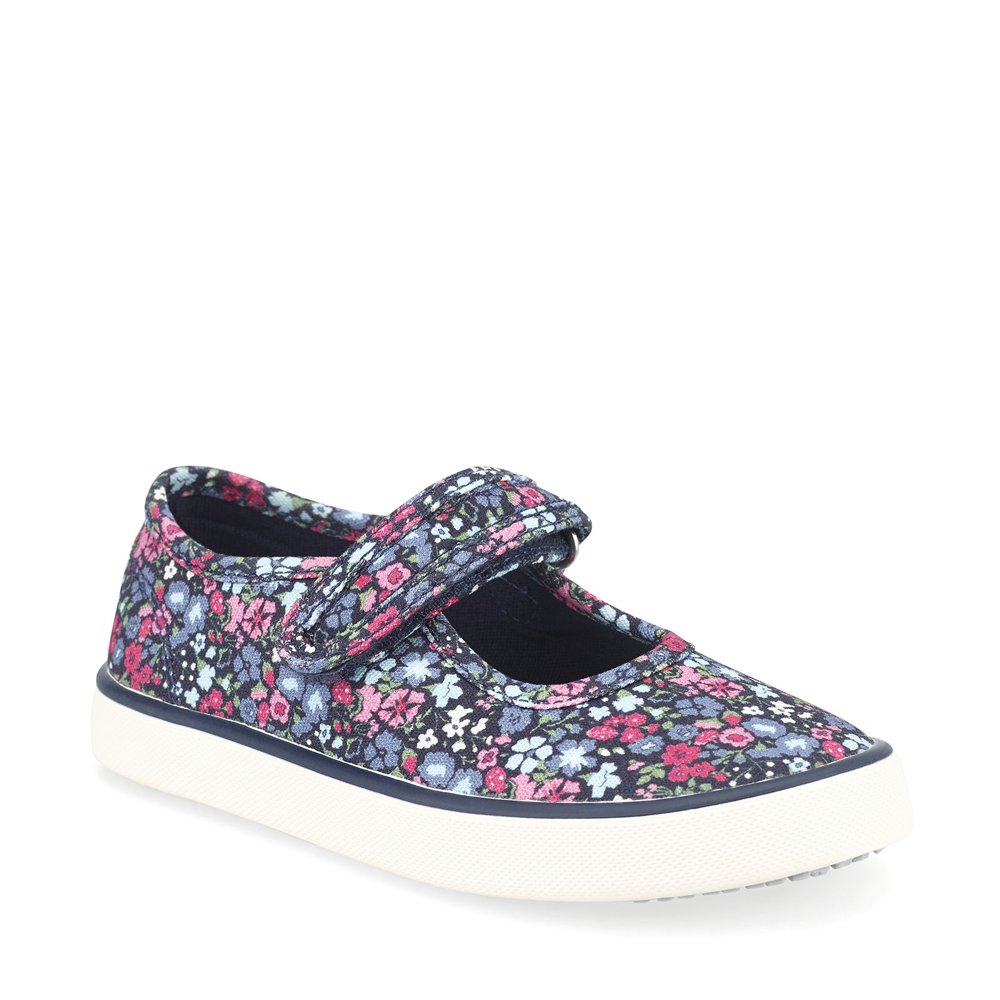 Start Rite - Blossom - Navy Floral - Canvas Shoes