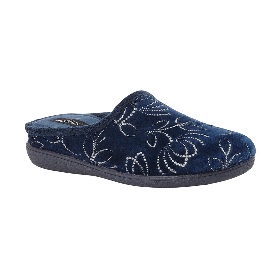 Lotus - Elizabeth - Navy - Slippers