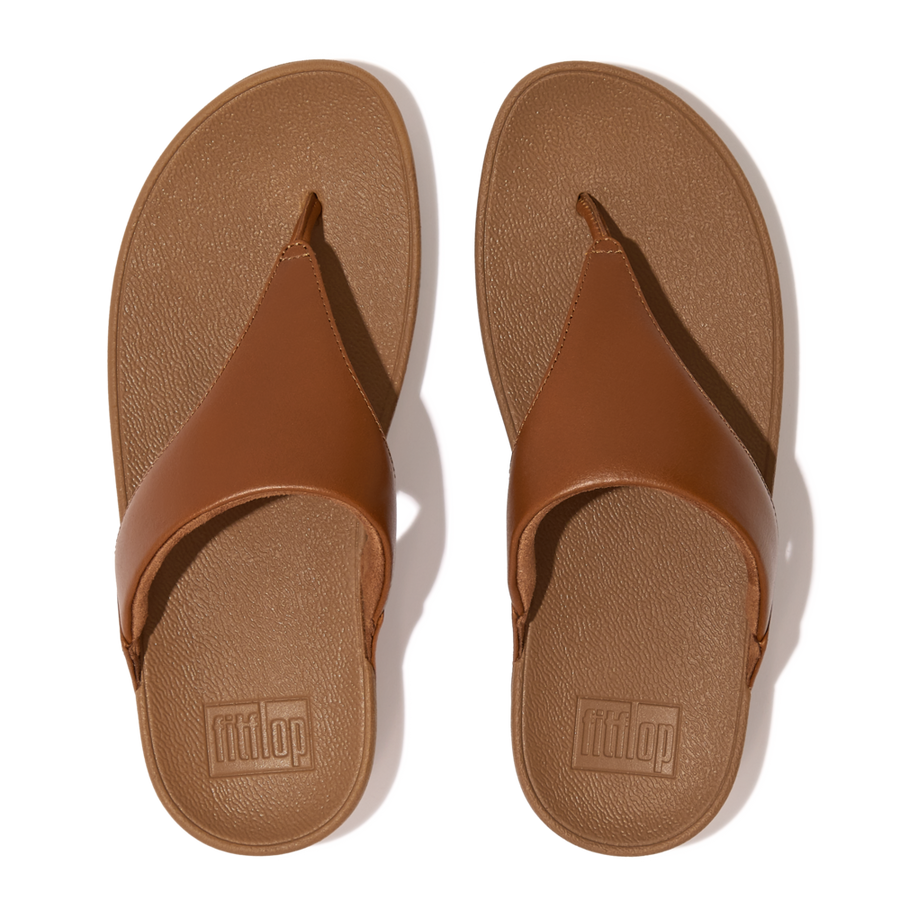 Tan leather flip sales flops