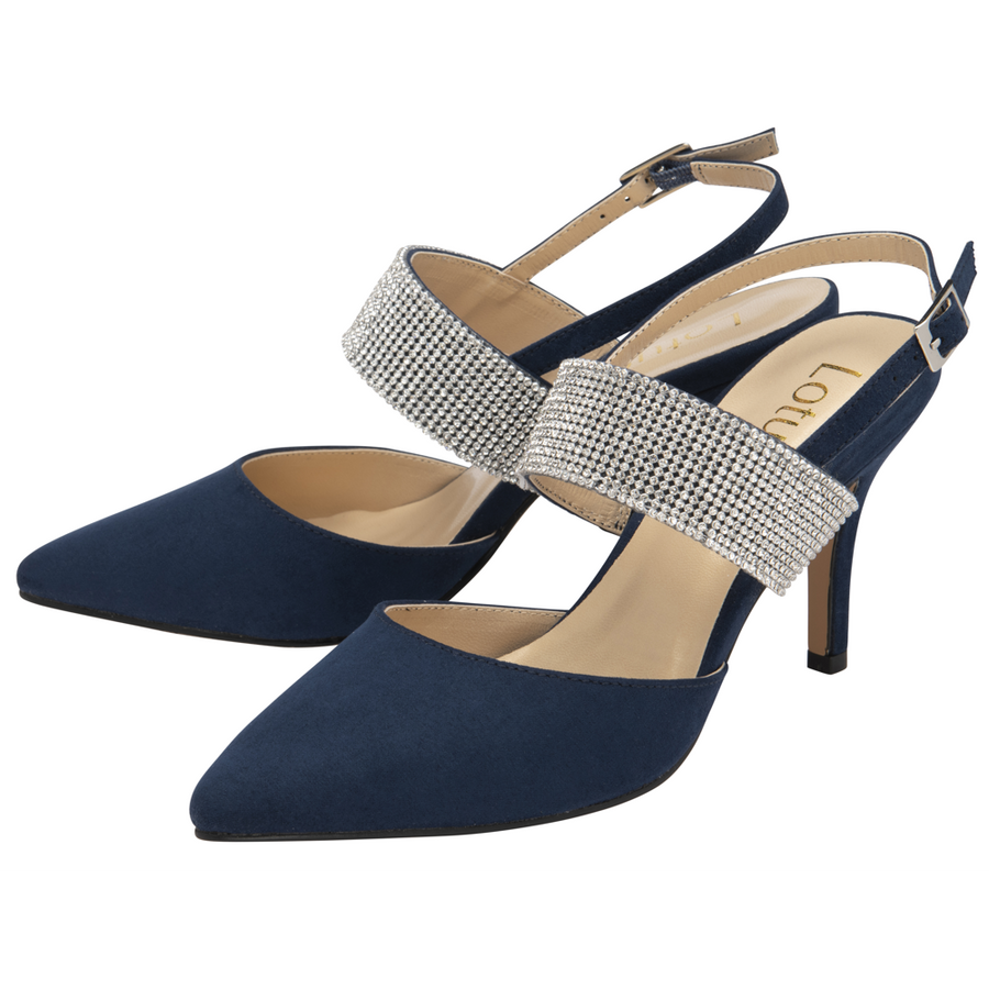 Lotus - Violette - Navy/Diamante - Shoes